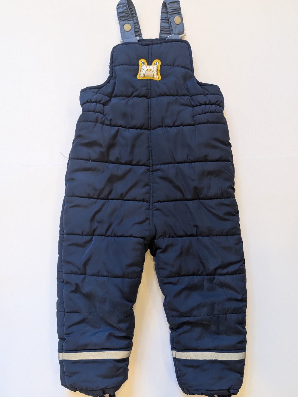 2/$20 💚 Zara Kids Blue Quilted Snow Bib Overalls